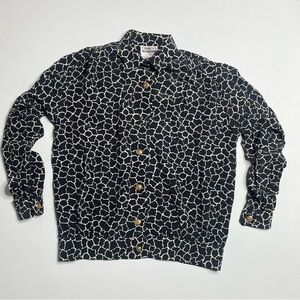 Elegant Black and White Button Down Shirt